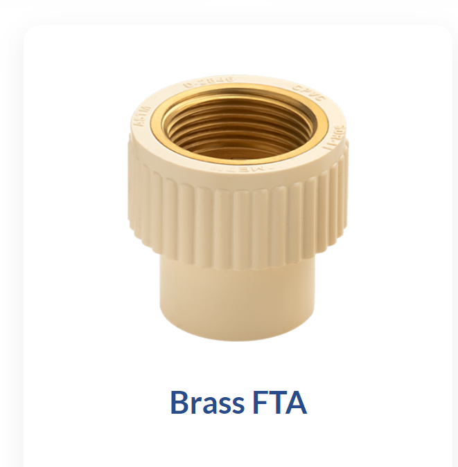 Cpvc Brass Female Threaded Adapter Fitting - Light Yellow | Versatile Connector For Oil, Chemical Fertilizer, And Fluid Pipes