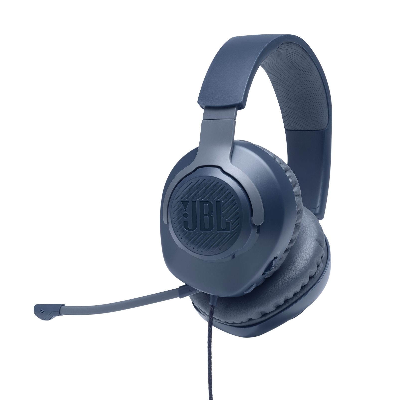 Jbl Quantum 100 - 1.8m Cable, Dark Blue, 40mm Drivers, 20-20khz Frequency Response | Clear Voice, Memory Foam Comfort, Immersive Gaming Audio