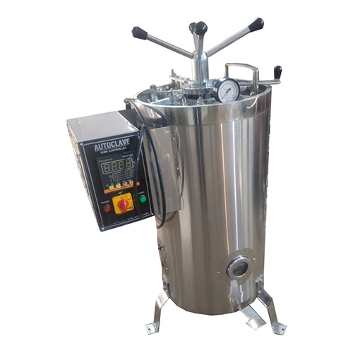 HTLP-002 Vertical Digital Autoclave - Stainless Steel, All Sizes, Sleek Steel Color | Reliable Industrial Sterilization, Space-Saving Design, Digital Control System, Minimal Maintenance