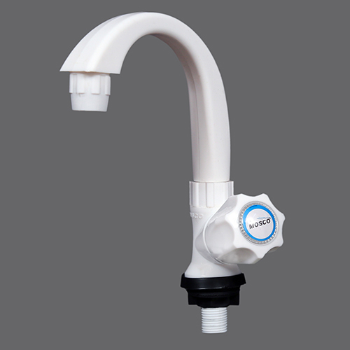 Mini Swan Neck Counter Tap - Color: White