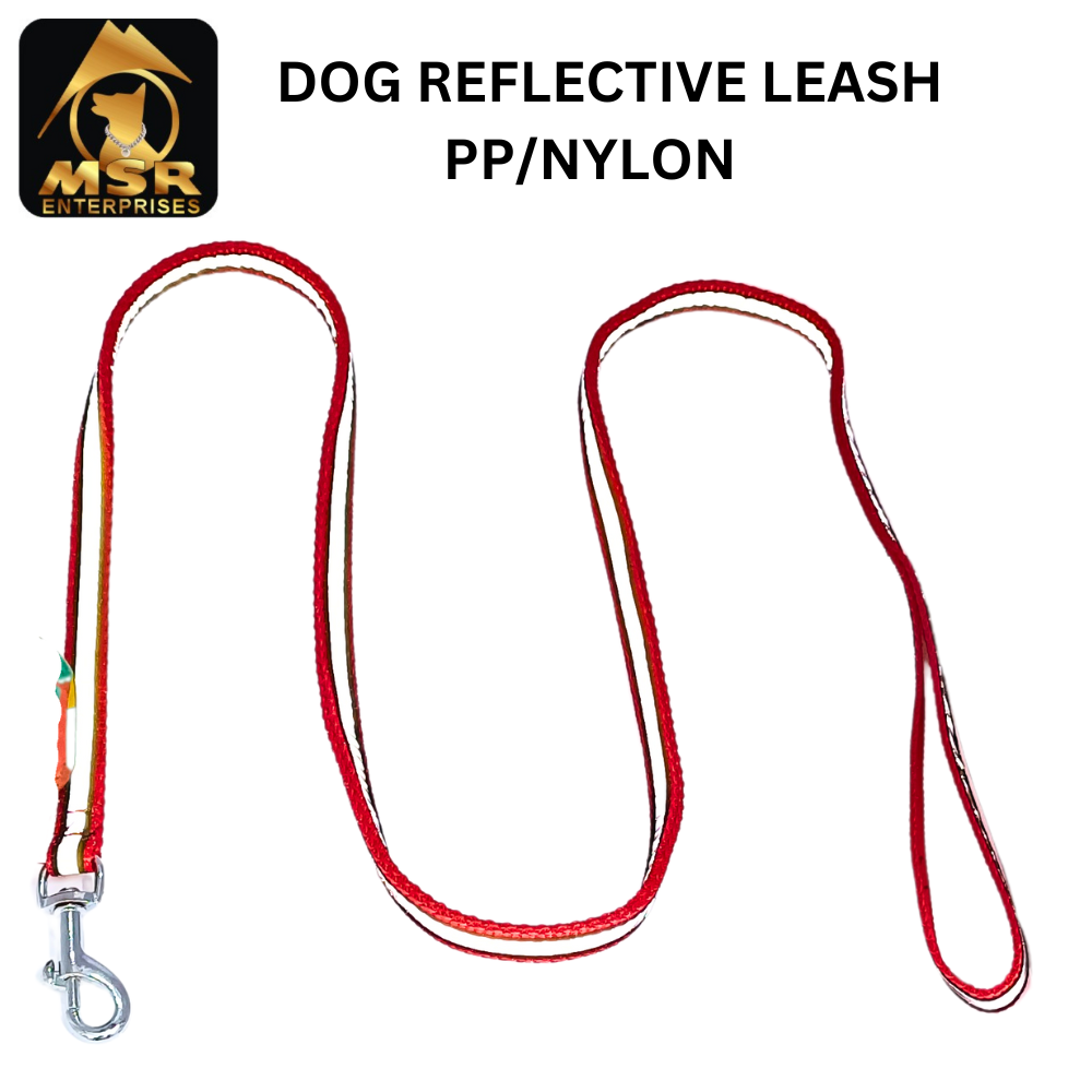 Reflective Dog Leash - High-quality Nylon, Available In Multiple Sizes And Multicolor Options | Enhanced Visibility For Safe Evening Walks