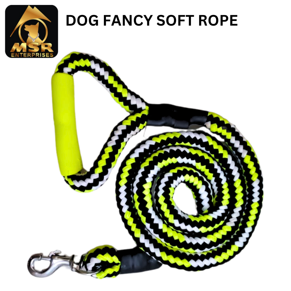 Dog Fancy Soft Rope Polyester - 12mm Multi-color | Soft Polyester Material, Durable For Active Pets, Lightweight & Easy To Handle