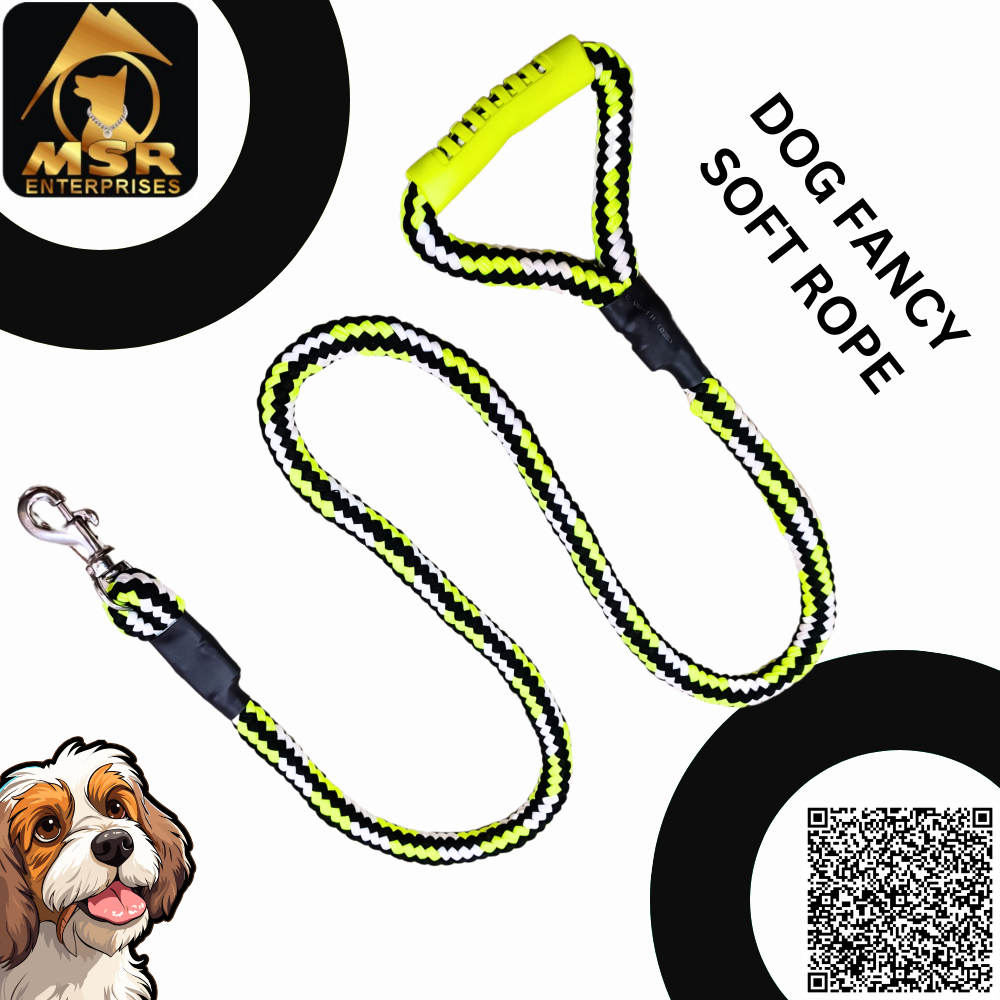 Dog Fancy Soft Rope Polyester - 12mm Multi-color | Soft Polyester Material, Durable For Active Pets, Lightweight & Easy To Handle