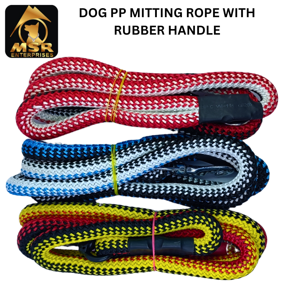 Dog Mitting Rope (Pp) - Polypropylene, 6mm, Multi-color | Durable And Comfortable Design, Easy To Grip For Walking And Training
