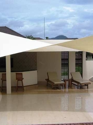 Tensile Skylark Structure - Steel, White Color | Ideal for Hotels, Restaurants, Offices, Houses, Shops, Villas, and Workshops