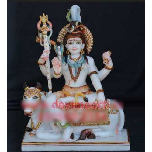 मार्बल शिव नंदी मूर्ति