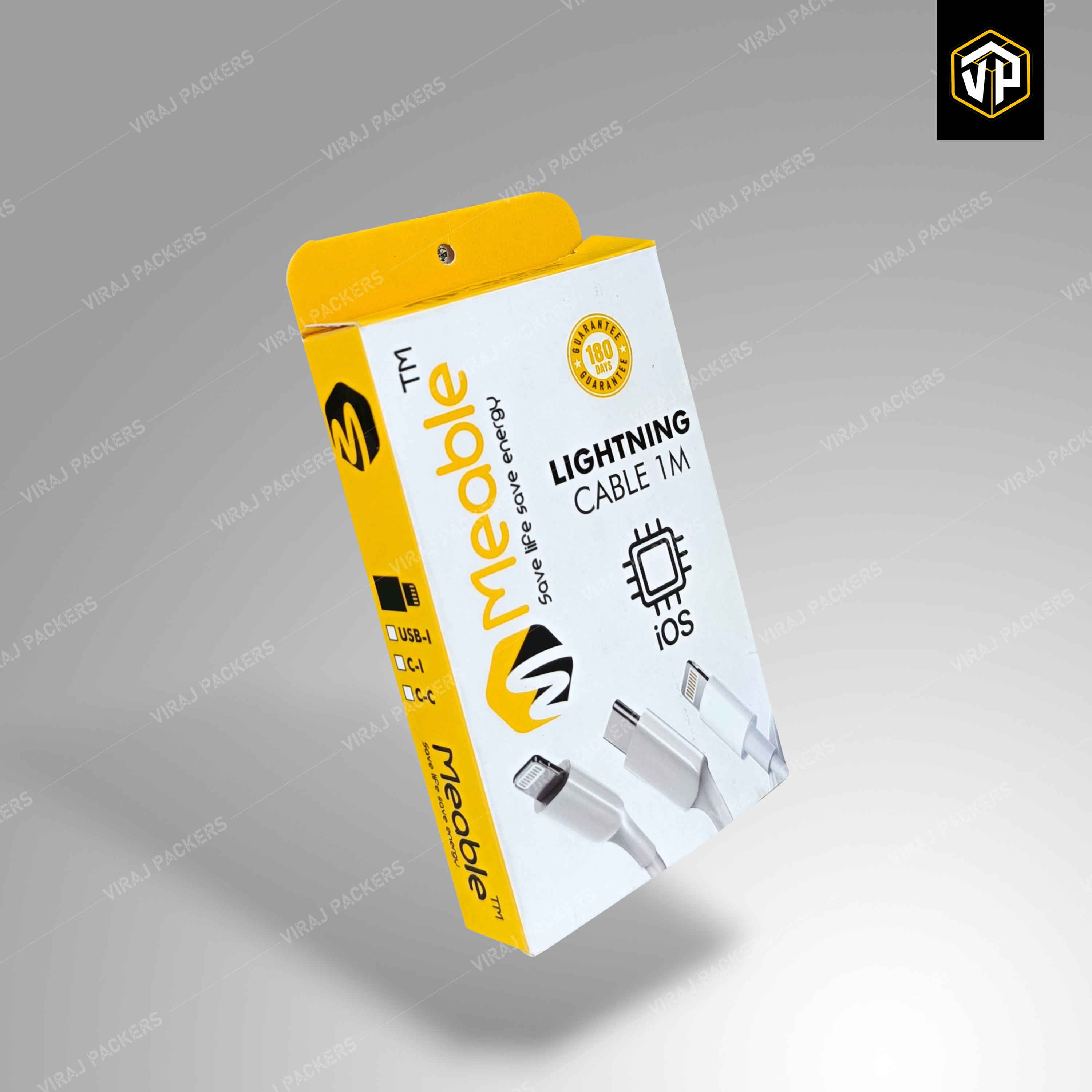 Customized Data Cable Packaging Boxes - Paper, Customized Size, Spot Uv Finish | High-resolution Printing, Secure Closures, Eco-friendly Materials