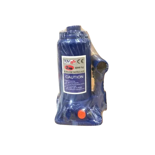 6 Ton Hydraulic Bottle Jack - Mild Steel, Compact Size, Stylish Blue Color | Easy Vehicle Lifting, Warranty Included