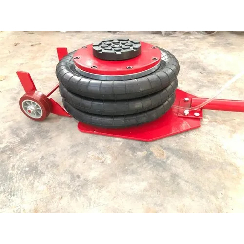Balloon Air Jacks - Mild Steel Body, Various Sizes, Vibrant Red Color | Efficient Hydraulic Lifting Solution for Garages