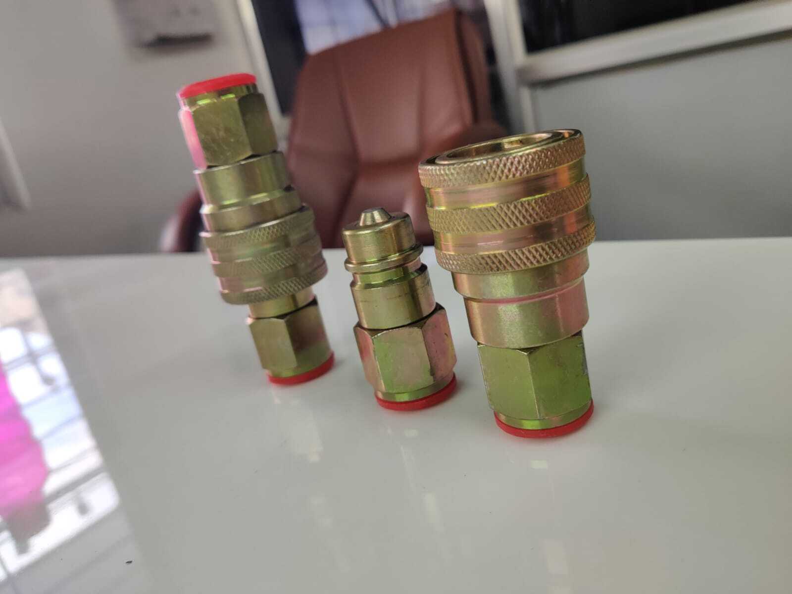 Male Quick Release Coupling - Stainless Steel, Sizes: 1/8", 1/4", 3/8", 1/2", Up To 700 Bar Pressure | Double Shut Off Industrial Hydraulic Couplings