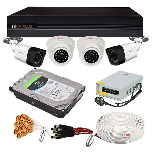 Dome CCTV Camera Setup - Indoor Use, Black Color | Weather Proof, Electric Power Supply, Network Technology, Safety Purpose, Warranty Included