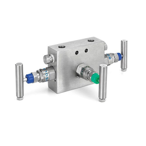 3 Valve Direct Mounting Manifold - Color: Silver