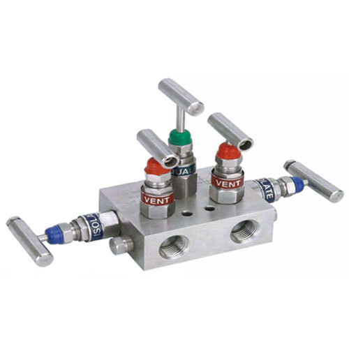 5 Valve Direct Mounted Manifold - Color: Silver