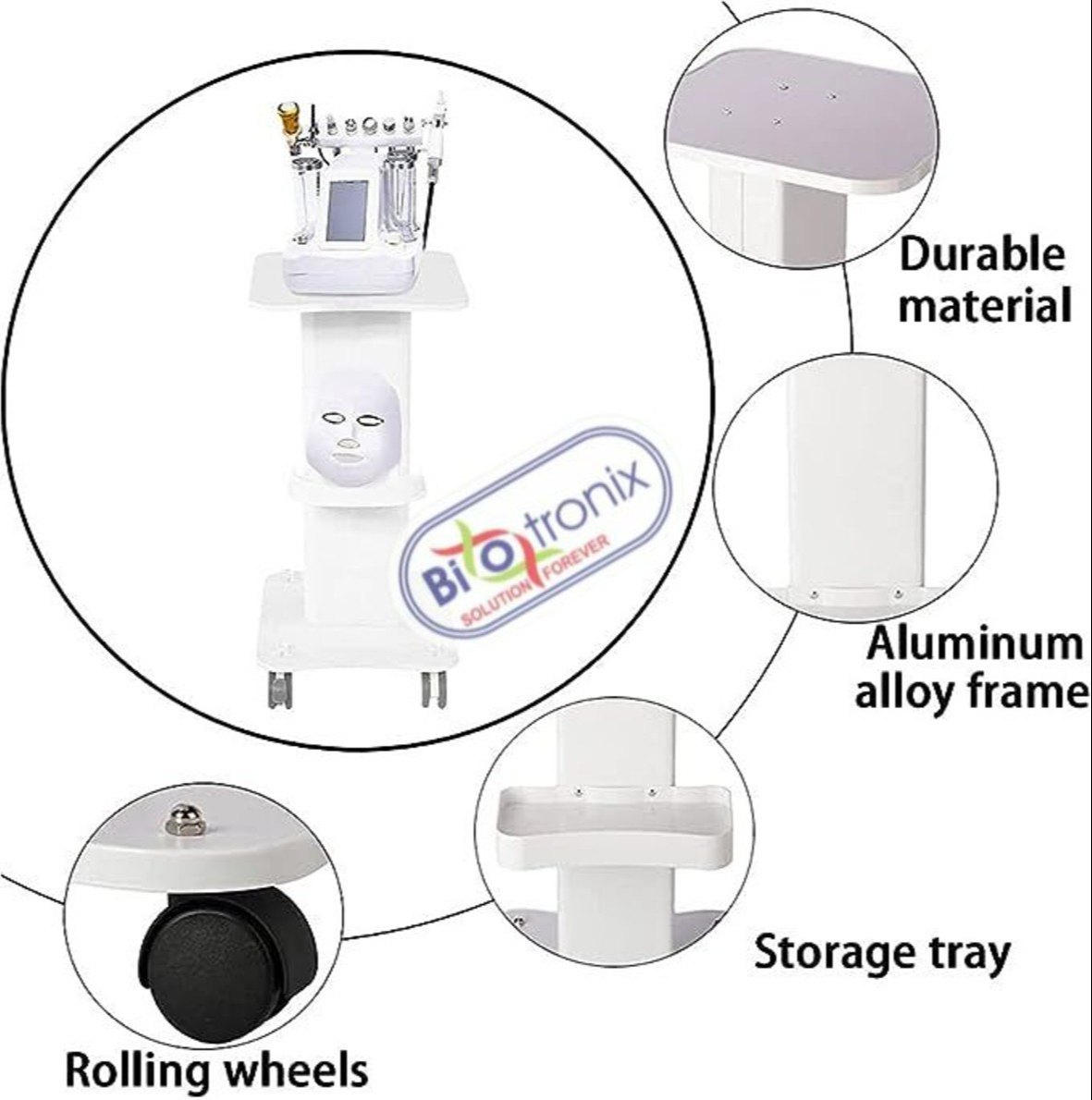 Wheels With Storage Tray 30 Kg Capacity Imported Trolley Stylish Design