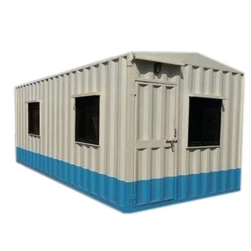 Portable Construction Site Cabin - High-Quality Steel, Various Thicknesses Available, White and Blue Paint Coating, Durable Roof