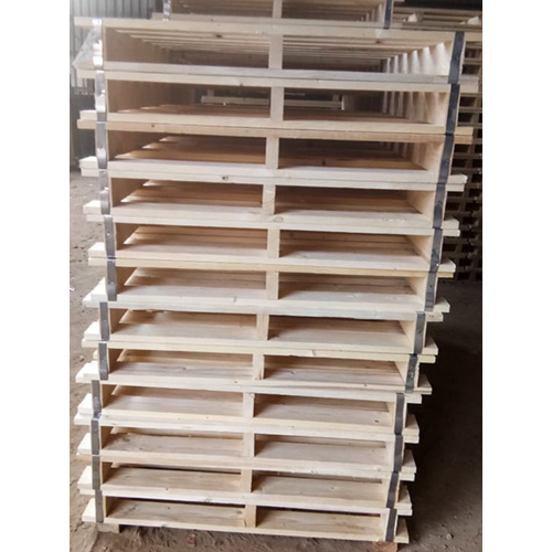 Wooden Packaging Pallets - High-quality Wood, Foldable Box Design, Brown Color, Double-faced Style, 2-way Entry, Customizable Sizes, Ideal For Food And Beverage, Retail, Manufacturing Industries