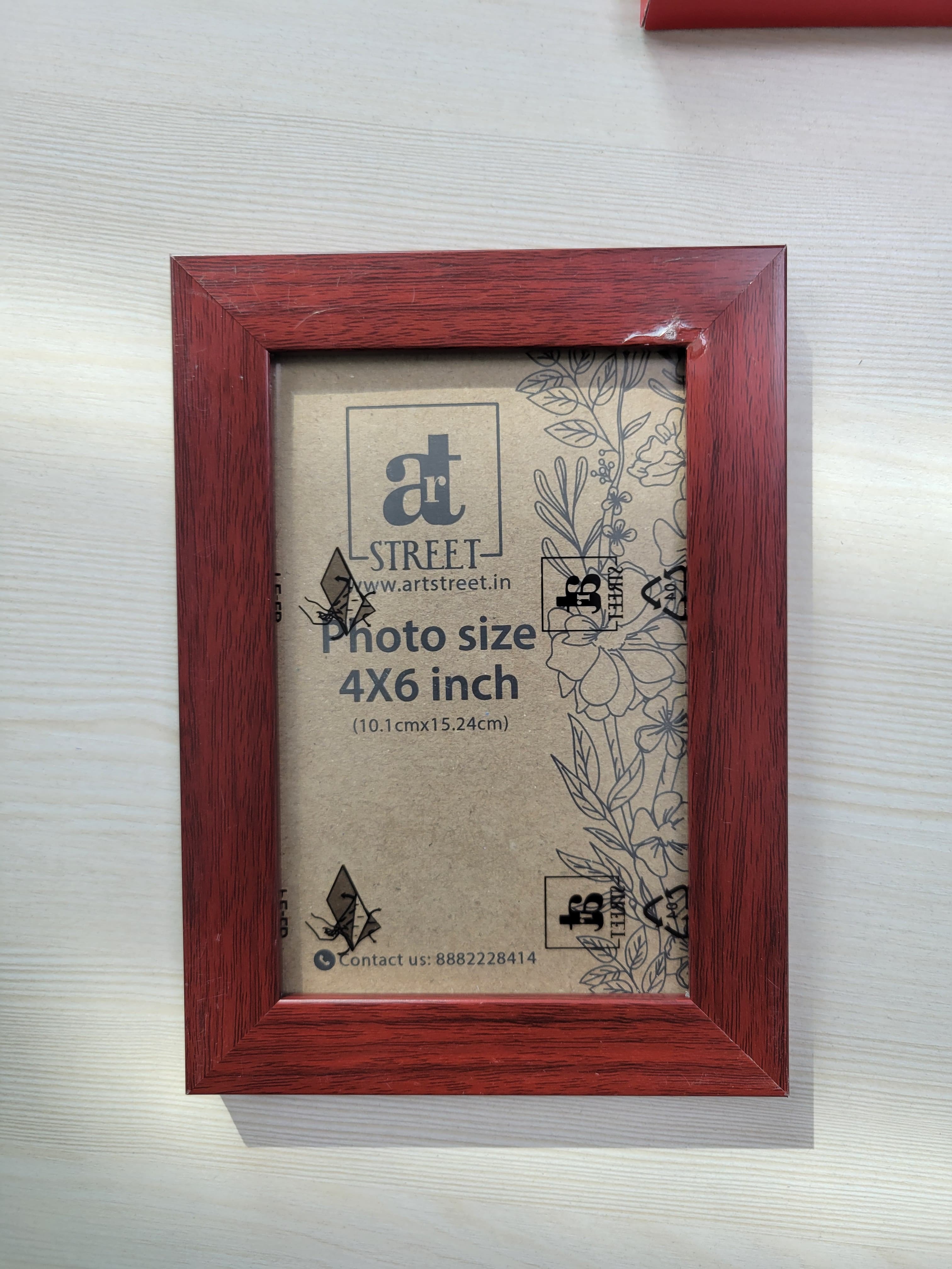 Synthetic Wood Table Photo Frame - 4x6 Inches | Modern Design, Unbreakable Plexi Glass, Customizable Options, Easy Maintenance, Eco-friendly Materials