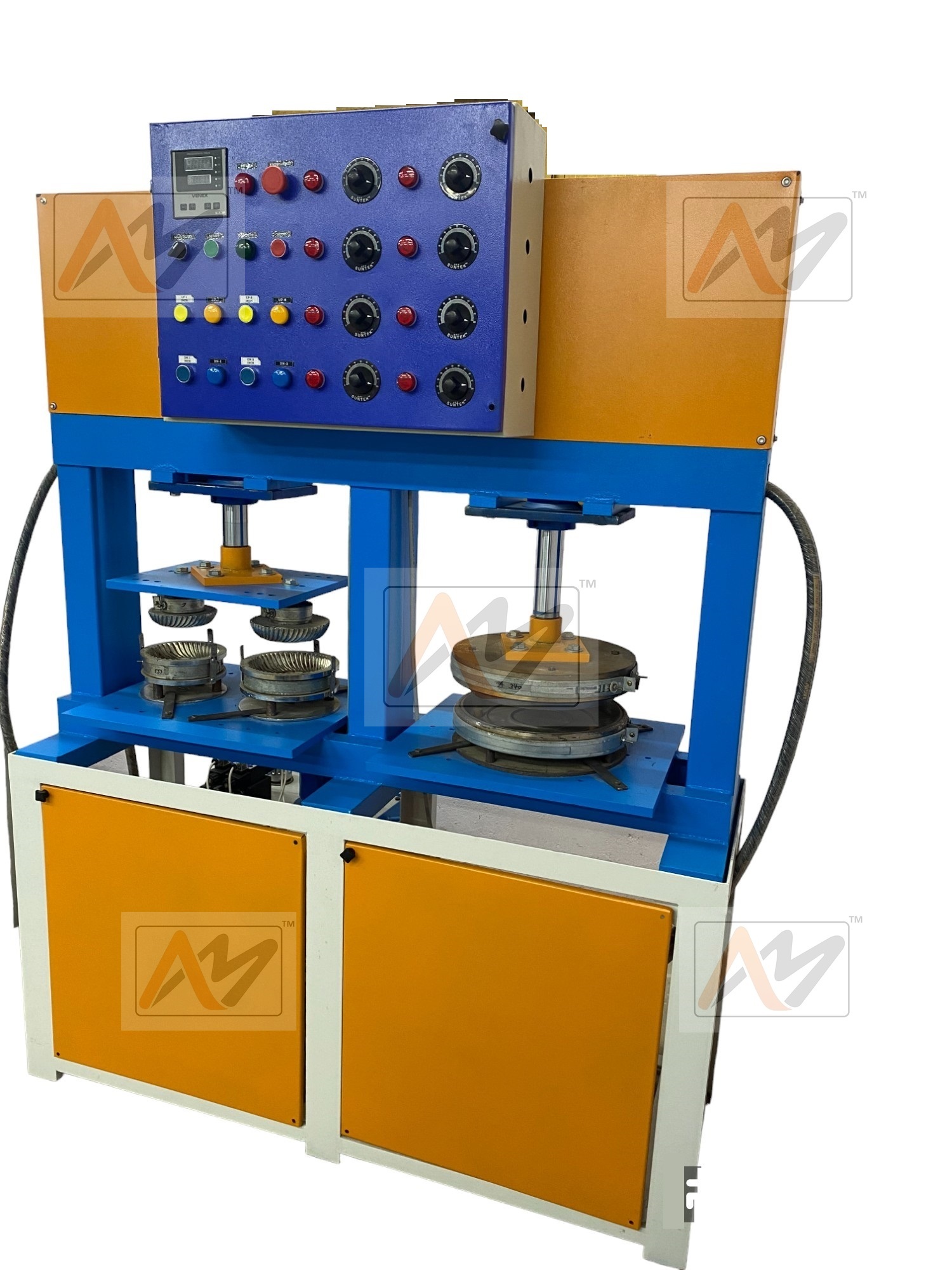 Fully Auto Hydraulic Paper Plate Machine In Surat - Color: Blue And Grey
