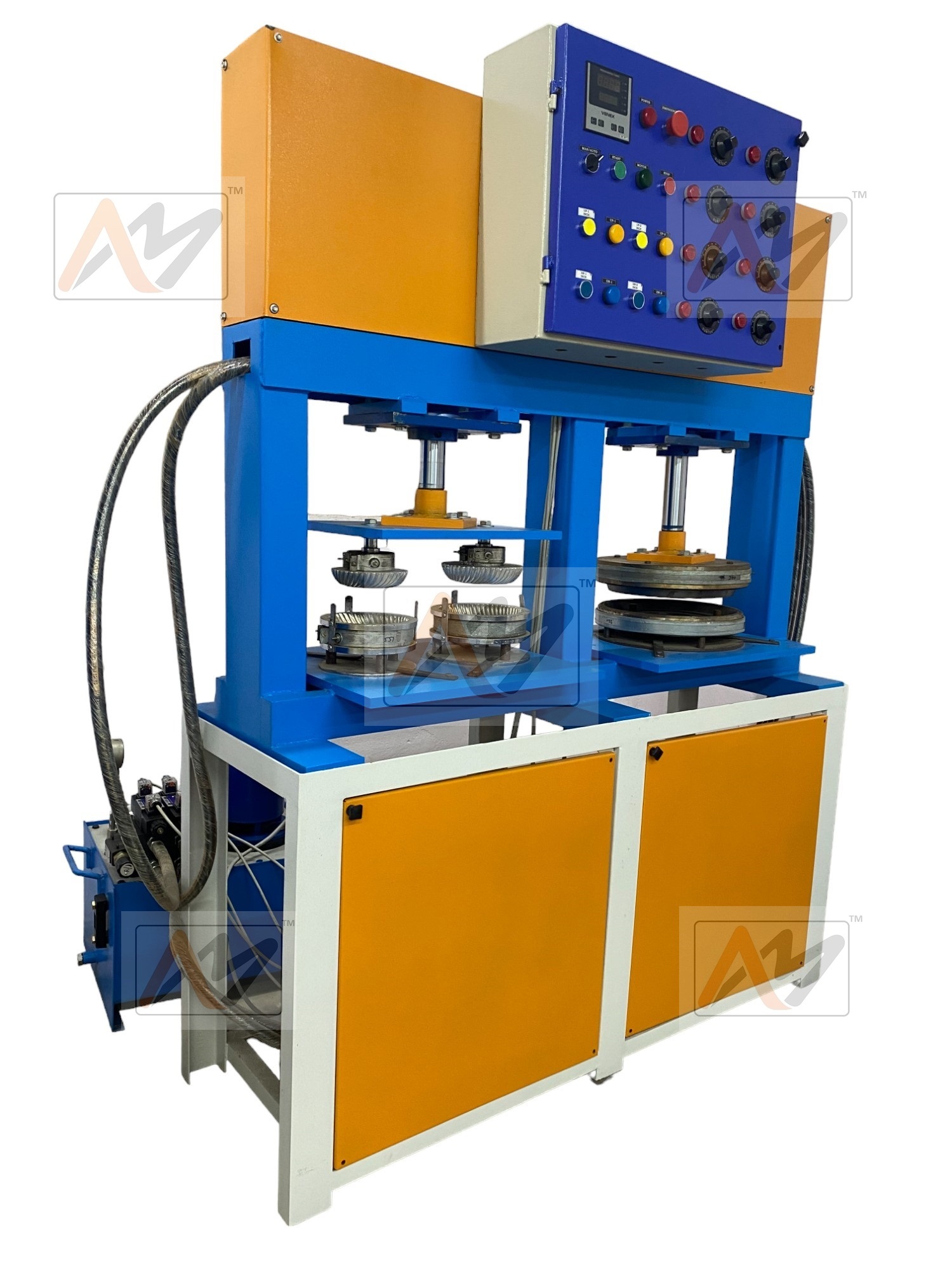 Fully Auto Hydraulic Paper Plate Machine In Surat - Color: Blue And Grey