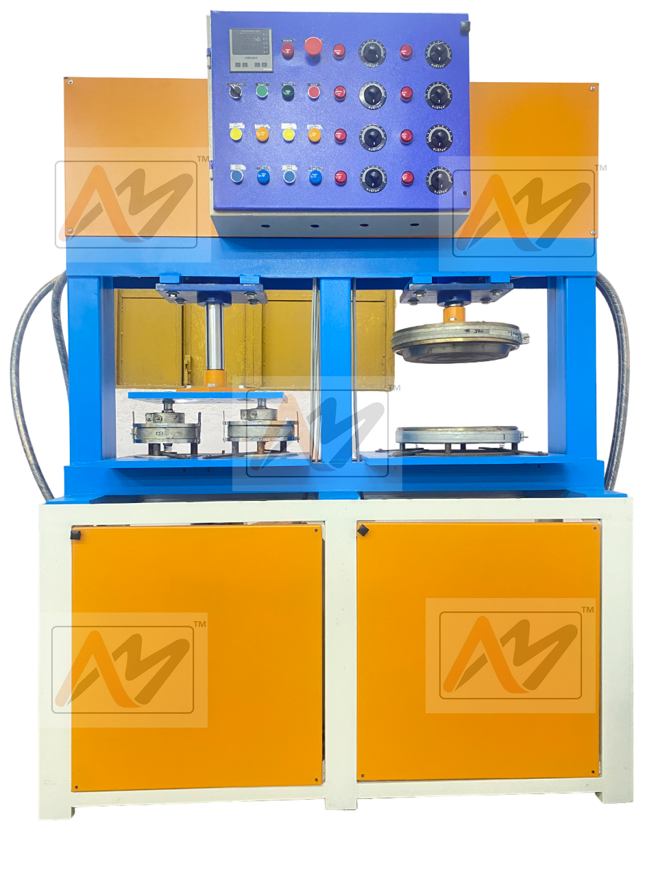 Fully Auto Hydraulic Paper Plate Machine In Surat - Color: Blue And Grey