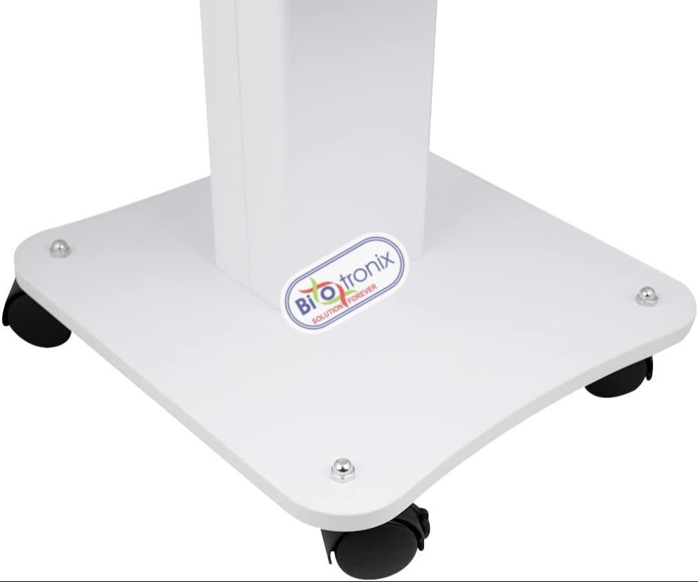 Plastic Trolley Movable With Storage Tray & Wheels For Physiotherapy Machines