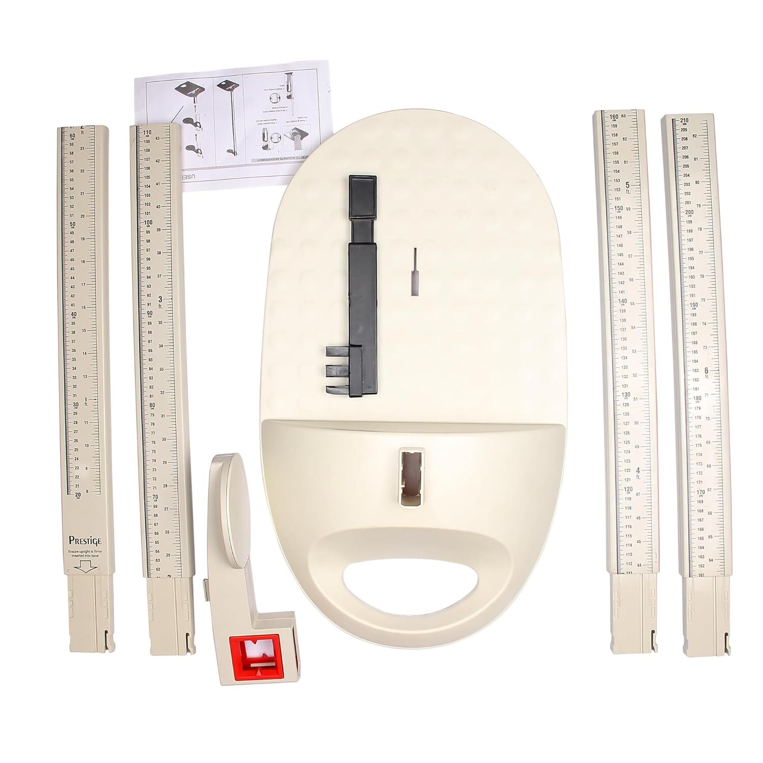 Plastic Height Measuring Scale Stadiometer - 200 Cm Capacity, Rugged & Portable Design, Easy-to-read Multicolor Scale For Accurate Measurement