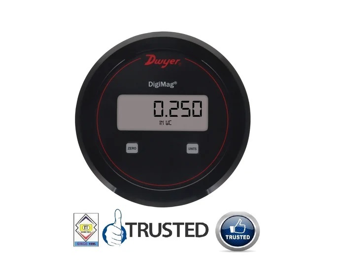 Dwyer Dm-001 Digimag Differential Pressure Transmitter Range 0-0.1 Inch Wc