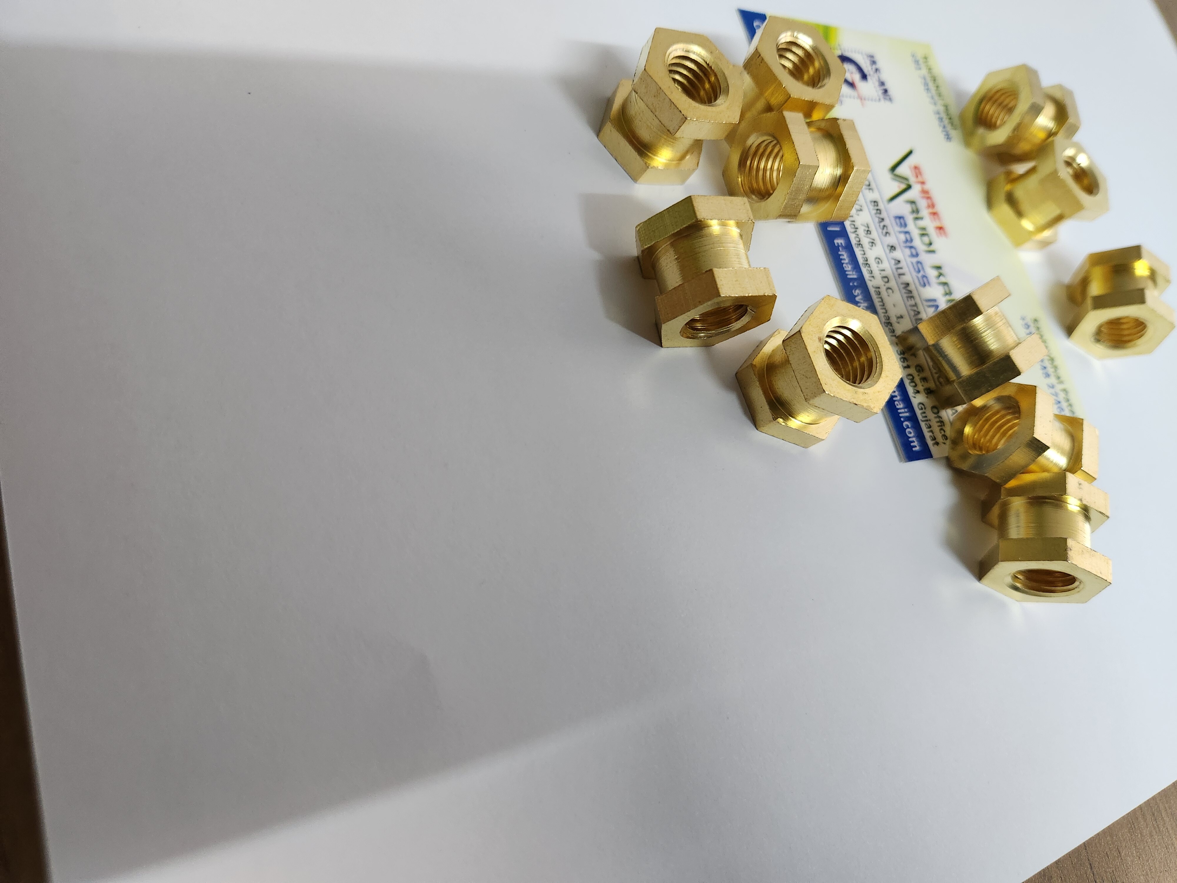 Brass Hex Inserts - Color: Silver Or Yellow