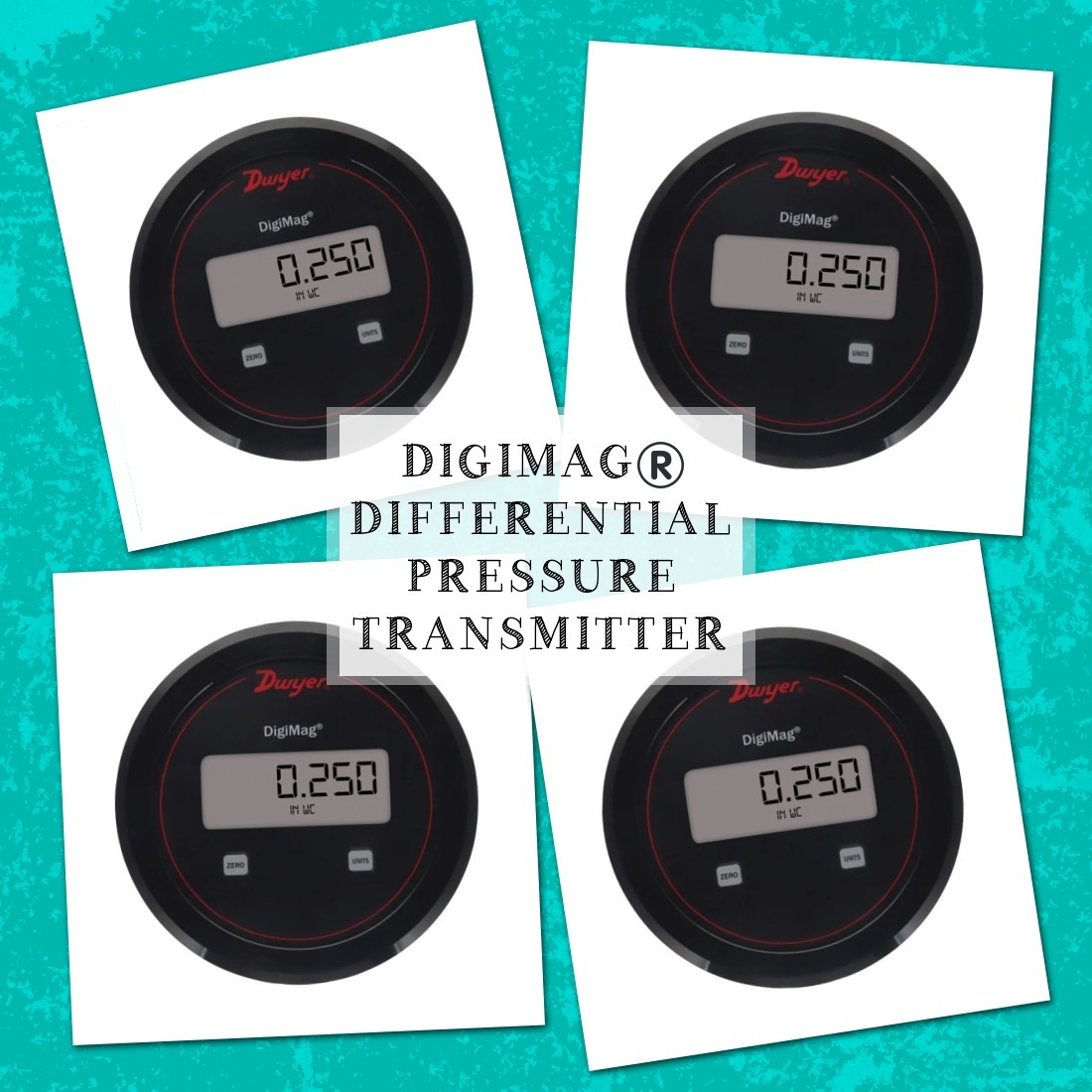 Dwyer Dm-003 Digimag Differential Pressure Transmitter Range 0-0.5 Inch Wc