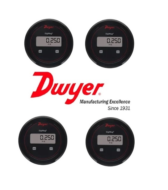 Dwyer Dm-007 Digimag Differential Pressure Transmitter Range 0-3 Inch Wc - Accuracy: A 1% Fso