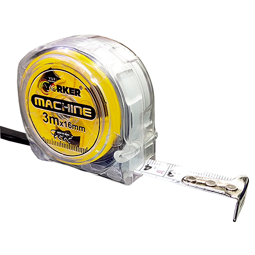 Transparent Body Steel Measuring Tape - Stainless Steel, 3 Meters Long, Silver Color | Manual Power Supply, Versatile for Professional and Personal Use
