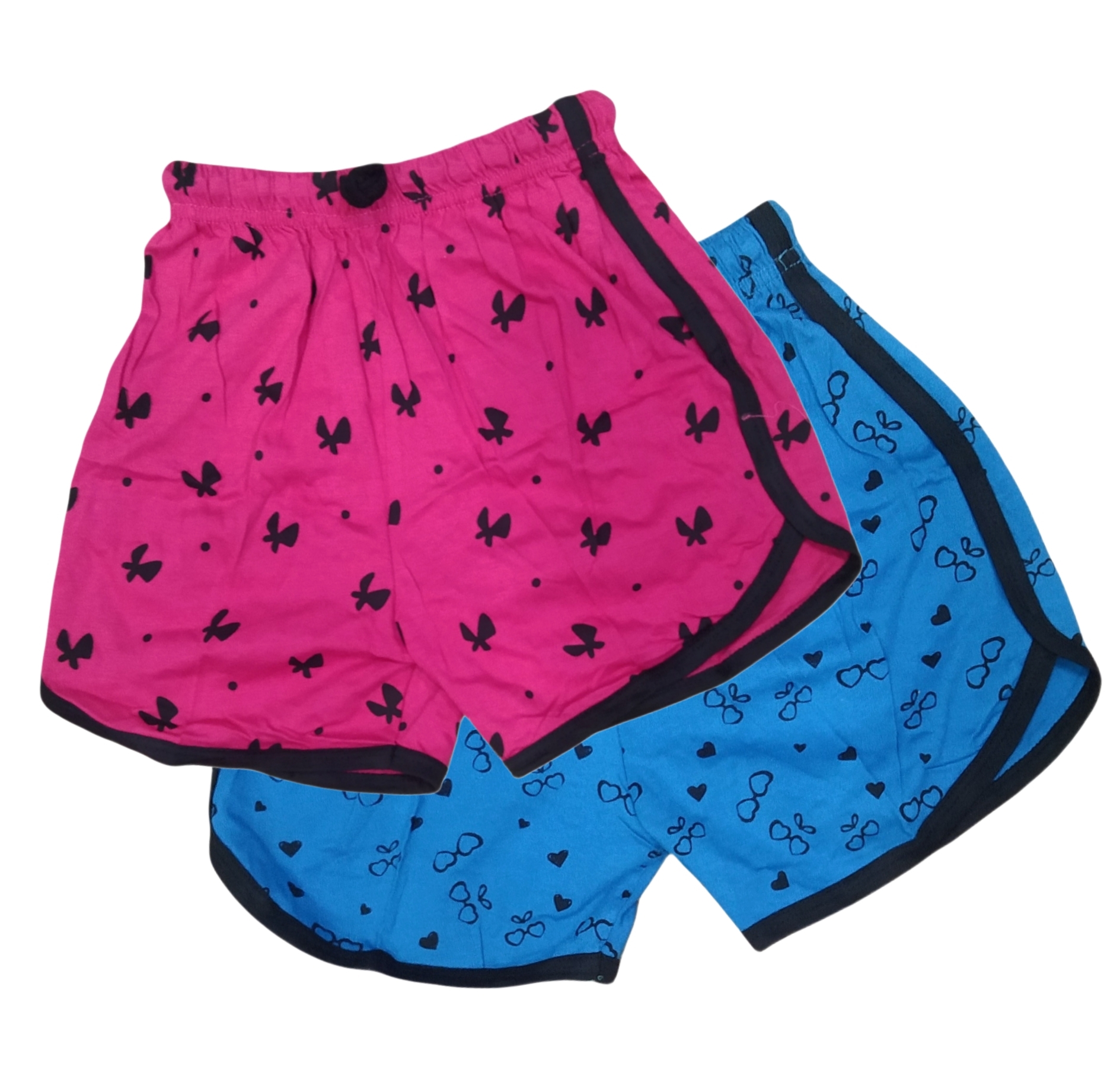 Nice Baby-girl's Hotpants Regular Cotton Shorts - Cotton Customized Sizes From Xxs To Xl Multi-color Trendy Prints | Quick Dry No Fade Washable Comfort Design
