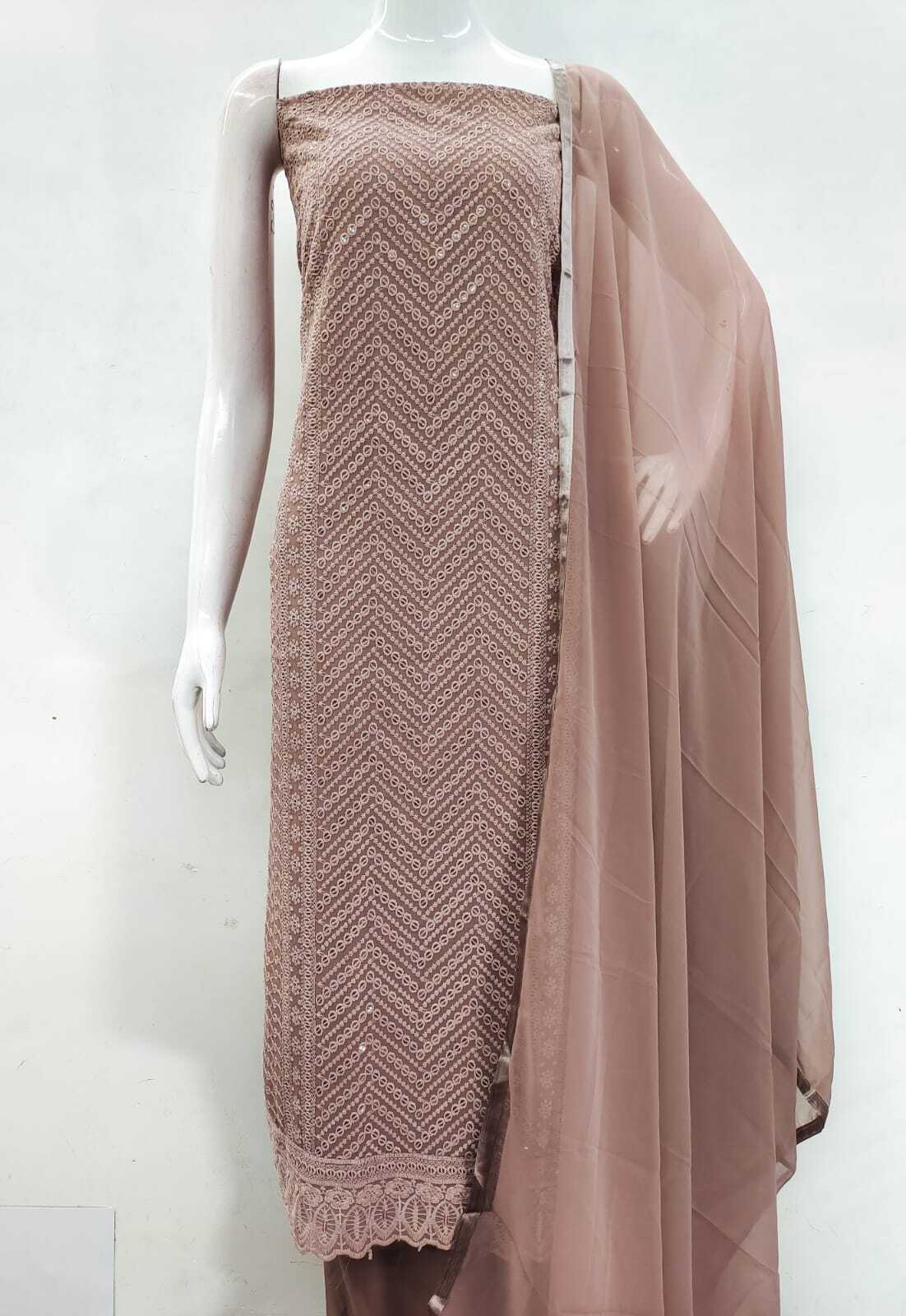 Geargette Dress Material - Bust Size: Free Size
