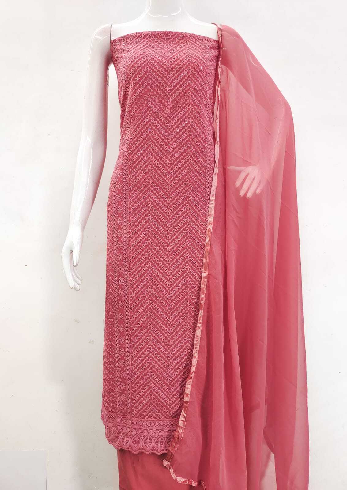 Geargette Dress Material - Bust Size: Free Size