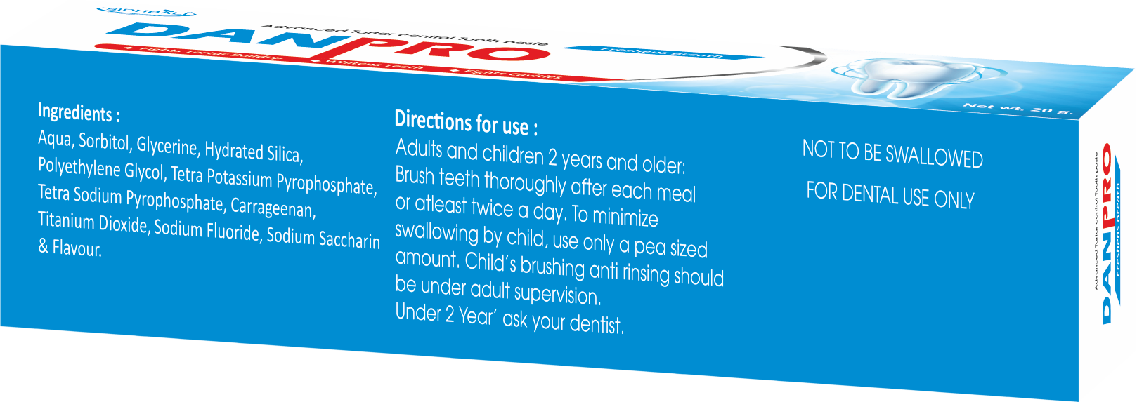 Sidhbali Denpro Toothpaste - Carrageenan Base, Brown Stick Color For Optimal Teeth Care