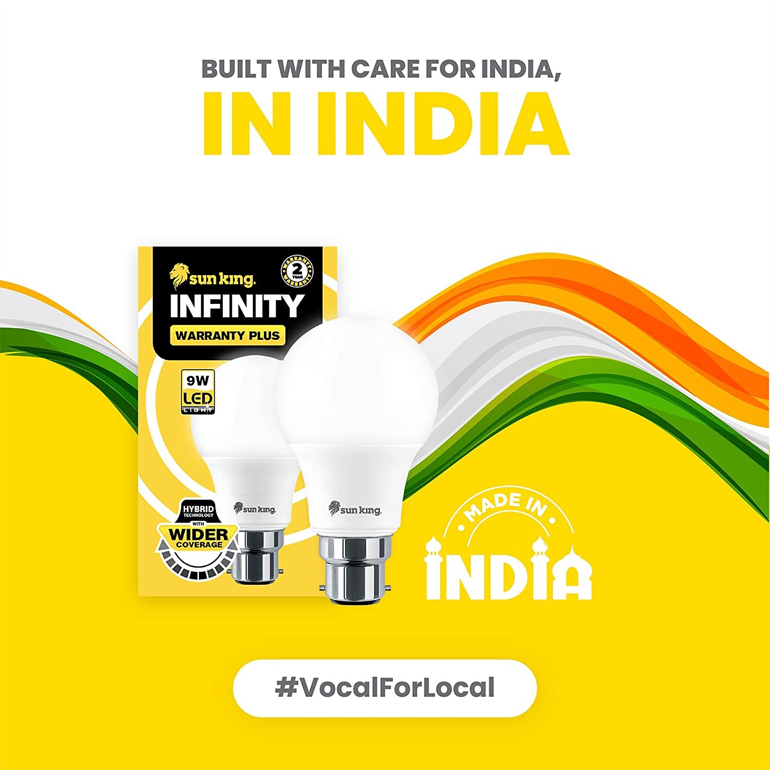 Sun King Infinity - 9w Solar Charged Led Bulb | Energy-efficient, Hybrid Technology, Aesthetic Indoor Lighting