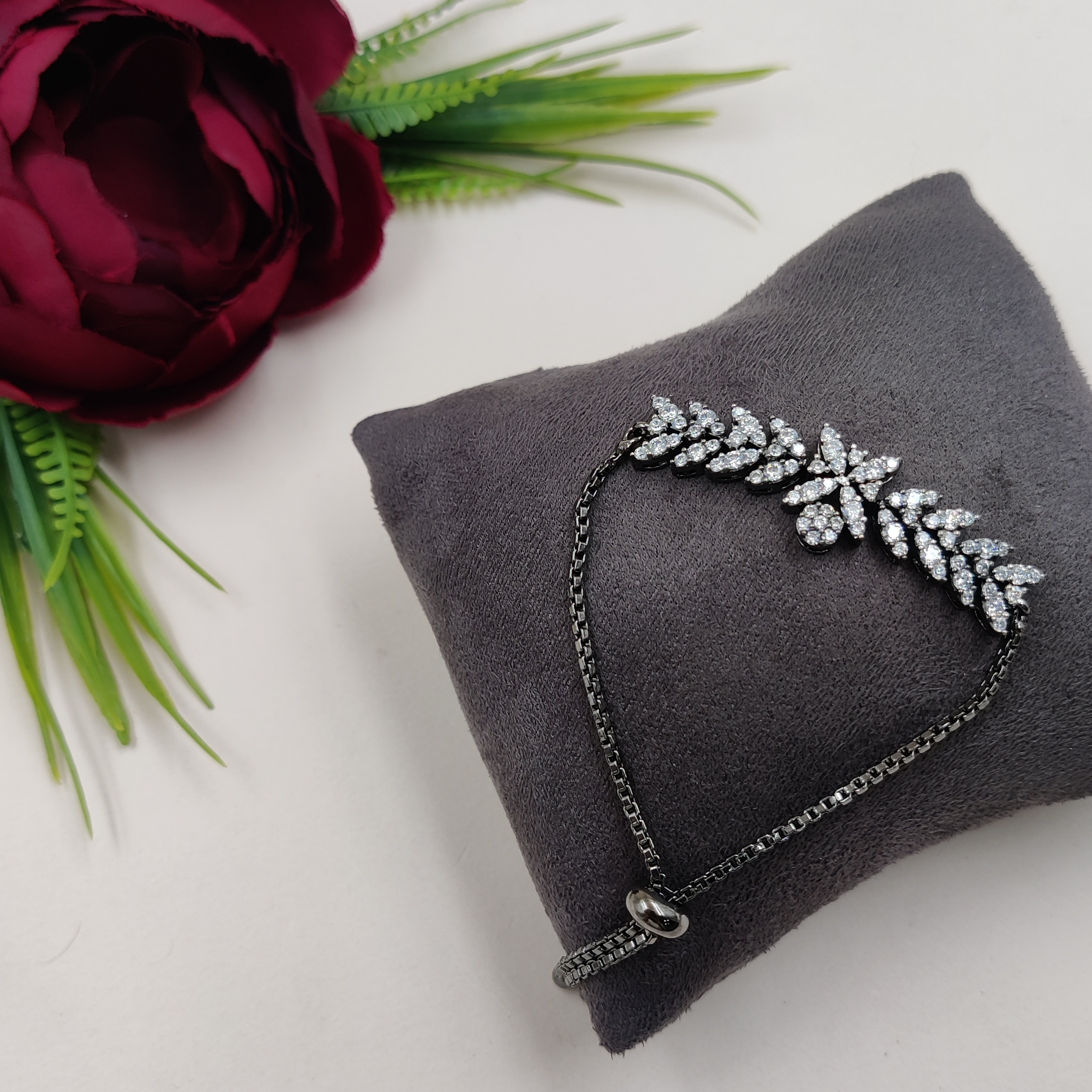 Glittering Designer Bracelet - Zircon, Elegant White Polish, Perfect For Anniversaries, Engagements, Weddings, Parties & Thoughtful Gifts