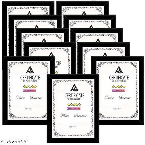 Premium Certificate And Document Photo Frames - Ps Synthetic Wood, A3 A4 Size, Rich Brown With Smooth Finish | Customizable Design, Durable Lightweight Material, High-end Elegant Look