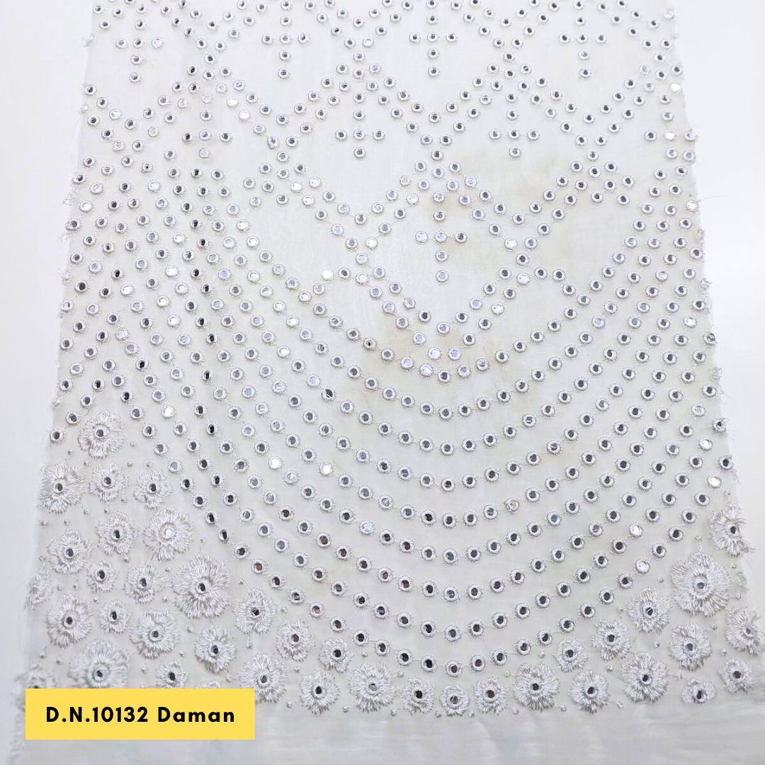 Madhav Fashion Mirror Work Daman Fabric - Attributes: Comfortable & Soft