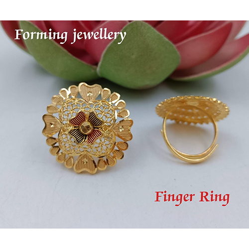 Ladies Finger Ring - Color: Golden