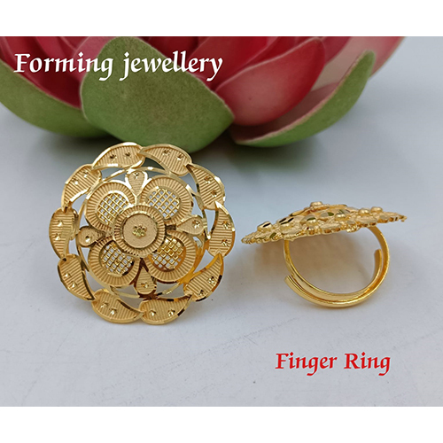 Ladies Finger Ring - Color: Golden