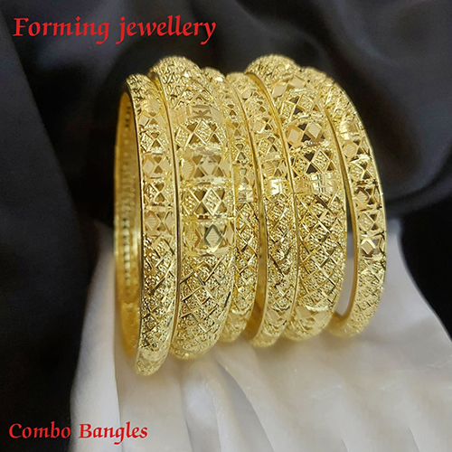 Ladies Designer Bangles - Color: Golden