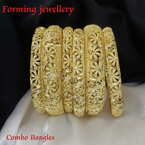 Ladies Designer Bangles - Color: Golden