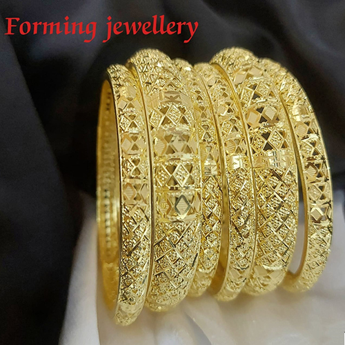 Ladies Designer Bangles - Color: Golden