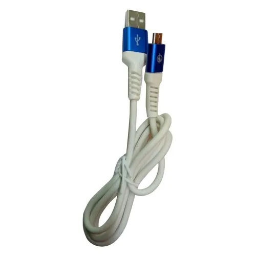 1 Mtr USB Data Cable - Durable Plastic Material, 1 Meter Length, Sleek White Color with Black and White Display , Compatible with Most Mobile Devices, Warranty Included