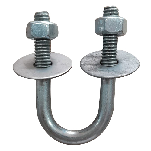 U Bolt Clamp - Stainless Steel, Various Sizes Available, Silver Color - Durable Saddle Structure for Secure Pipe and Tube Fastening