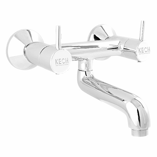 Wall Mixer Non Telephonic - Standard Size, Glossy Finish, Silver Color - Durable Design for Effortless Water Mixing