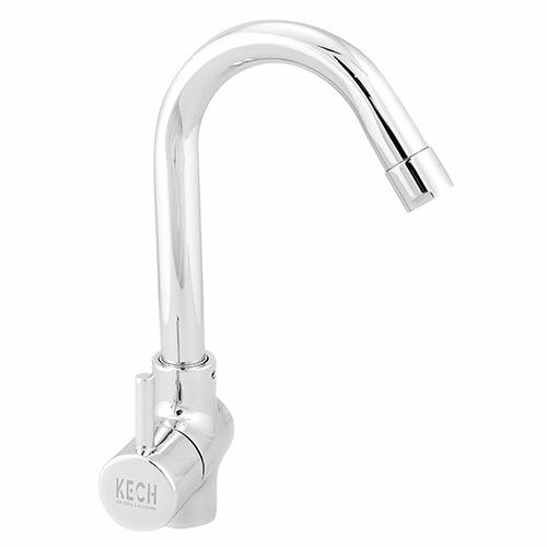 Swan Neck With Swinging Spout - Standard Size, Glossy Silver Finish | Elegant Design for Enhanced Utility