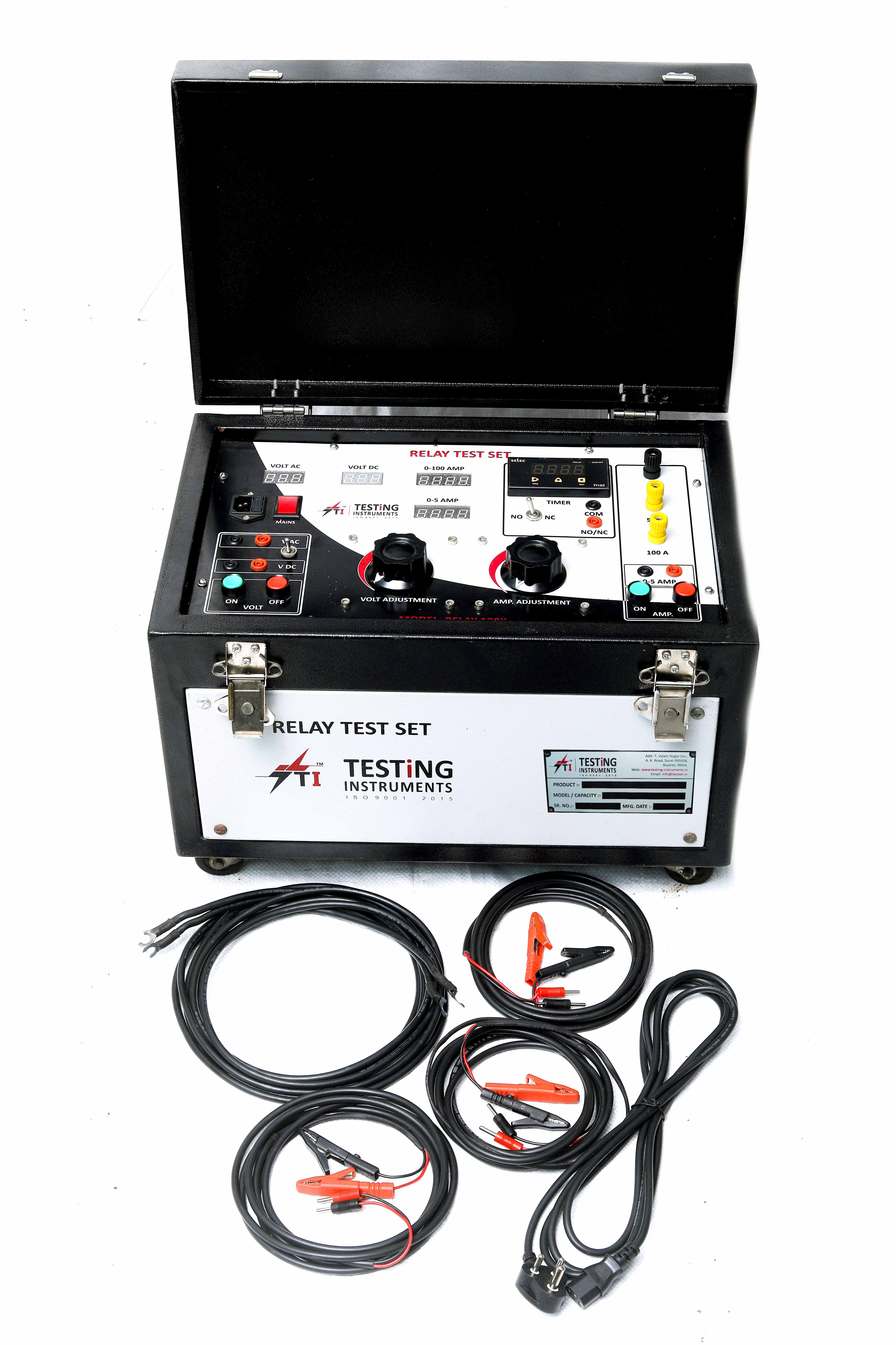 Secondary Injection Test Set - Copper Material, 0-100a Output Range | Digital & Analog Display, Wheel Based For Easy Mobility, Compact Wooden Box Packaging