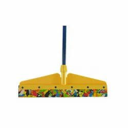 21" Floor Wiper - Metal & Plastic, 54" Handle, Yellow | Cost-effective, Durable, Multi-surface, Efficient Drying, Lightweight, Easy To Use